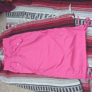 Pink Drawstring Skirt